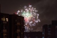 Chinese New Year fireworks in Xibeiwang, Haidian, Beijing 2021-02-12.