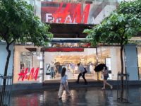H&M store in Hong Kong in Causeway Bay on Great George Street in July 2020.