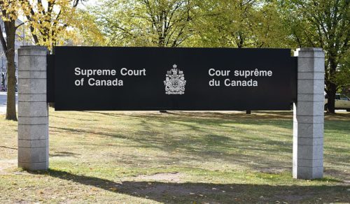 Supreme Court of Canada sign