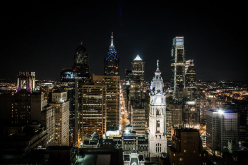 Philadelphia at night