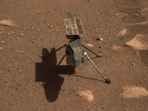 Picture of NASA's Ingenuity Helicopter taken by the Perseverance rover.