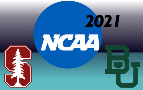 Graphic with the logos of the NCAA, Stanford University, and Baylor University.