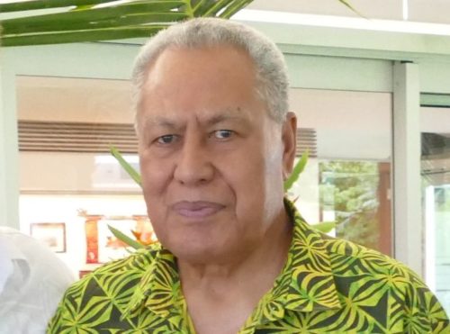 Tuimalealiifano Va'aletoa Sualauvi II, Samoa's Head of State, in 2018.