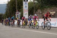 Cyclists on the col de Rimiez during the 2020 La Course by Le Tour de France