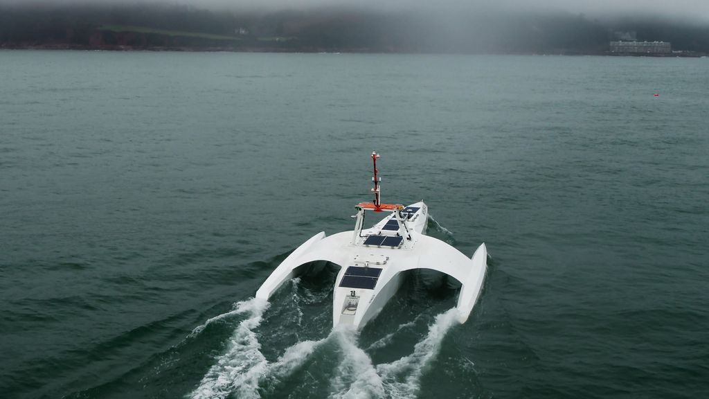 Mayflower Autonomous Ship during sea trials in March, 2021.