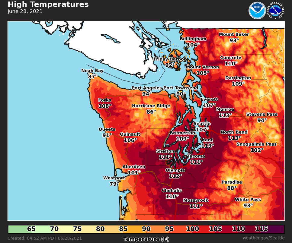 Pacific Northwest Faces Record Hot Weather