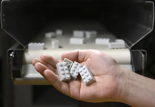 New LEGO bricks made from recycled PET plastic.