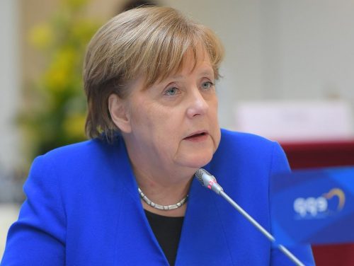 Angela Merkel at the EPP Summit in Brussels, April 2019