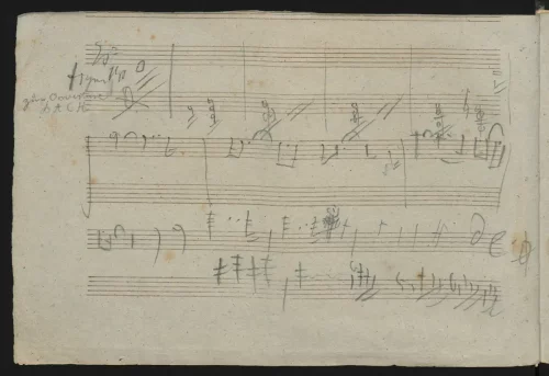 A page of Beethoven’s notes for his planned 10th Symphony.