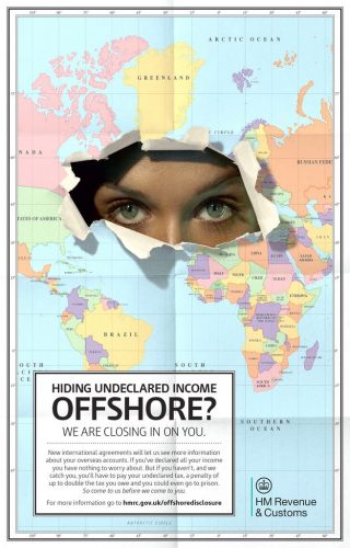 HMRC offshore tax-evasion poster February 2014.