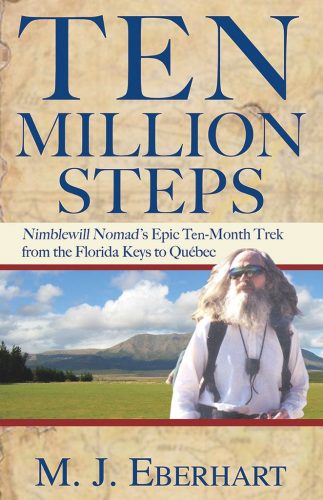 The cover of M. J. Eberhart's book, "Ten Million Steps".