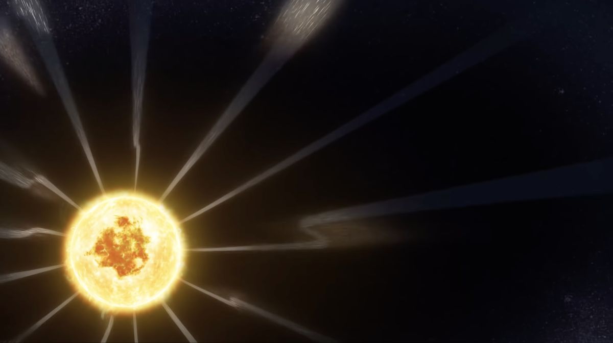 Simplified picture showing switchbacks in the Sun's corona.
