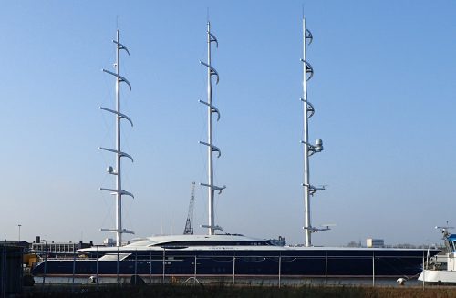Mega Yacht Black Pearl in Rotterdam