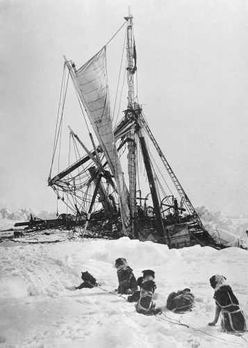 Endurance, the final sinking in Antarctica in 1915.