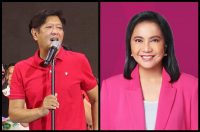 Composite image of presidential candidates Ferdinand "Bongbong" Marcos Jr. and Leni Robredo.