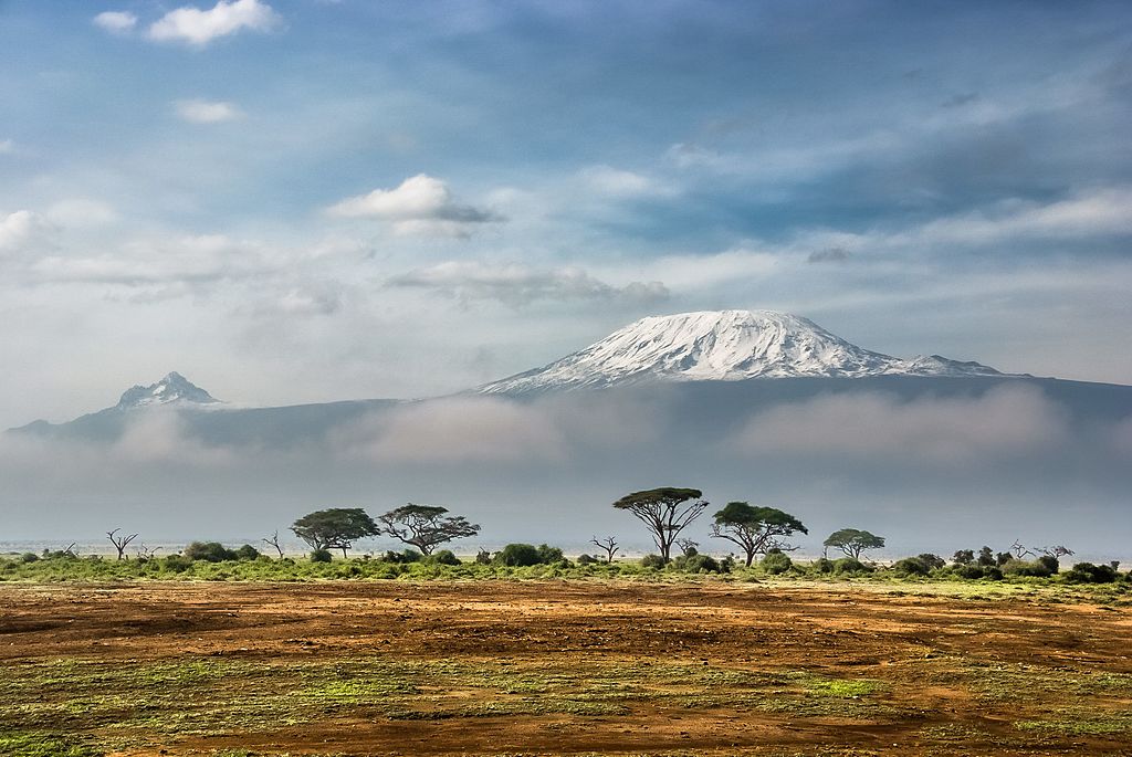View of Kilimanjaro from Amboseli National Park, Kenya.