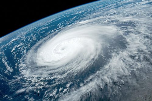 An image of Typhoon Hinnamnor taken by the Expedition 67 crew aboard the International Space Station on August 31, 2022.