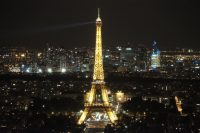 Eiffel Tower at night, Paris, France, 9/2015
