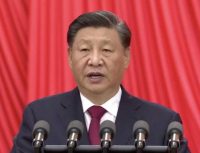 China's President Xi Jinping speaks at the 20th Chinese Communist Party's Congress.