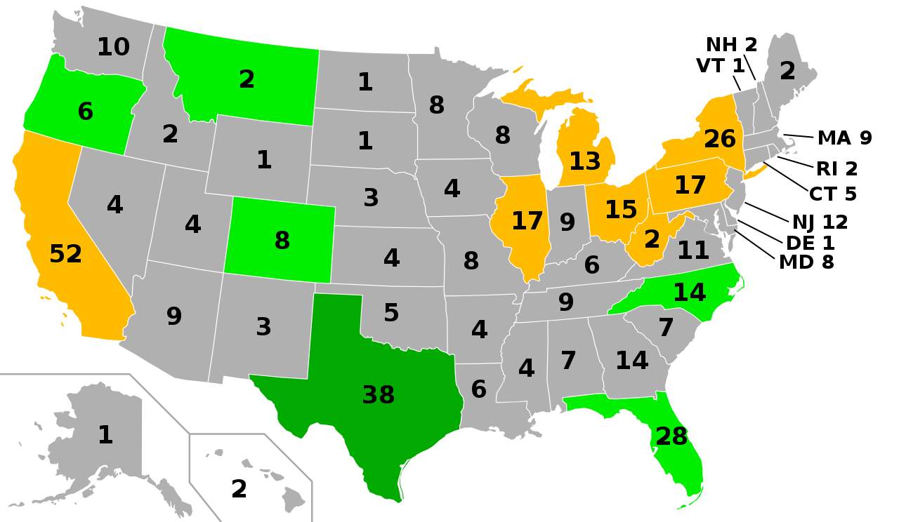 Allocation of United States House of Representatives districts following the 2020 United States census