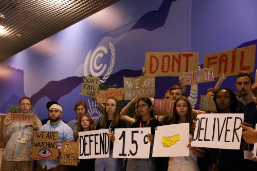 Climate activists held demonstration in front of International Convention Center to protest the negative effects of climate change, as the UN climate summit COP27 continues in Sharm el-Sheikh, Egypt on November 19, 2022.