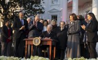President Joe Biden signs the "Respect for Marriage Act".