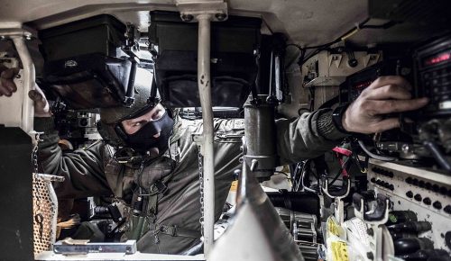 Inside a Leopard 2 tank.