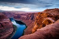 This is the great Colorado River as it meanders south towards the Grand Canyon, taken near to Horse Shoe Bend AZ.