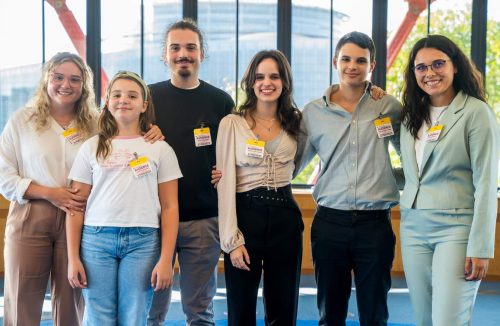 The six young people bringing the climate lawsuit to the ECHR.