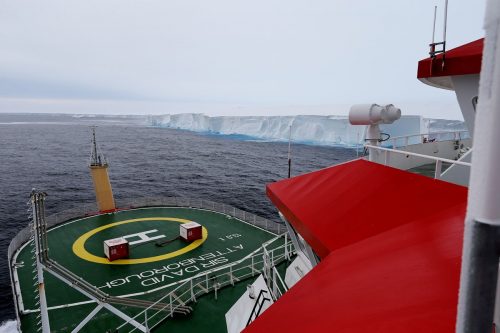 View of A23a from the deck of RRS Sir David Attenborough