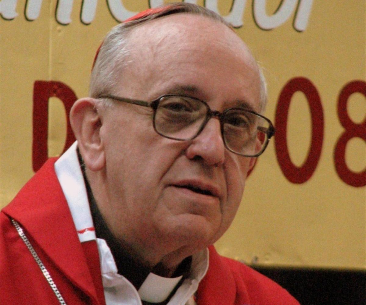 Cardinal Jorge M. Bergoglio, (later to become Pope Francis) celebrating mass at the XX Exposición del Libro Católico (20th Catholic Book Fair), in Buenos Aires, Argentina.
