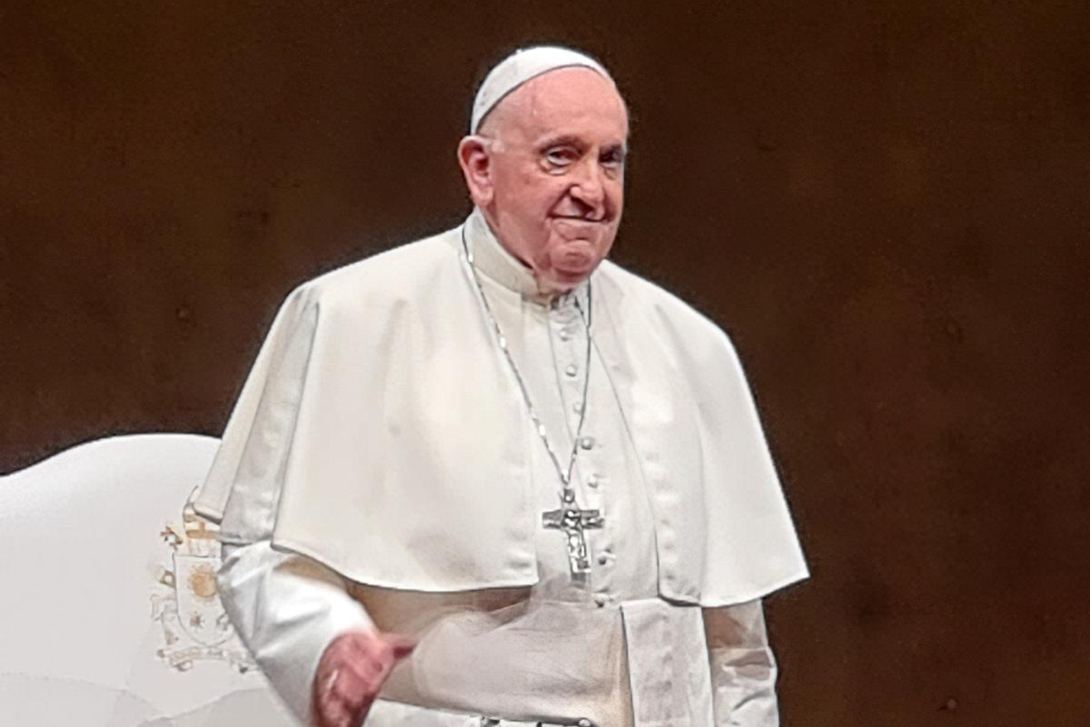 Pope Francis in Lisbon in 2023.