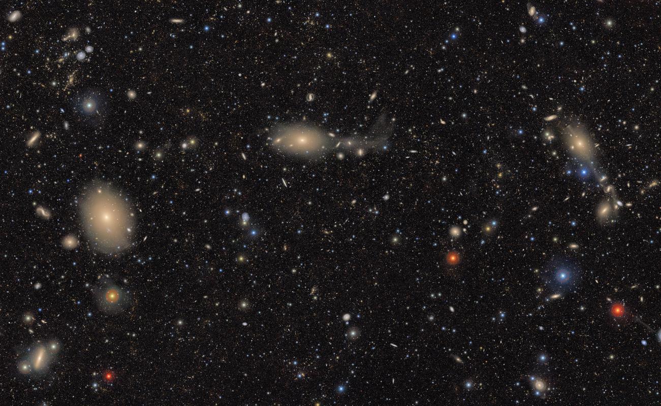 Made from over 1100 images captured by NSF-DOE Vera C. Rubin Observatory, this image contains an immense variety of objects, demonstrating the broad range of science Rubin will transform with its 10-year Legacy Survey of Space and Time. The image includes about 10 million galaxies