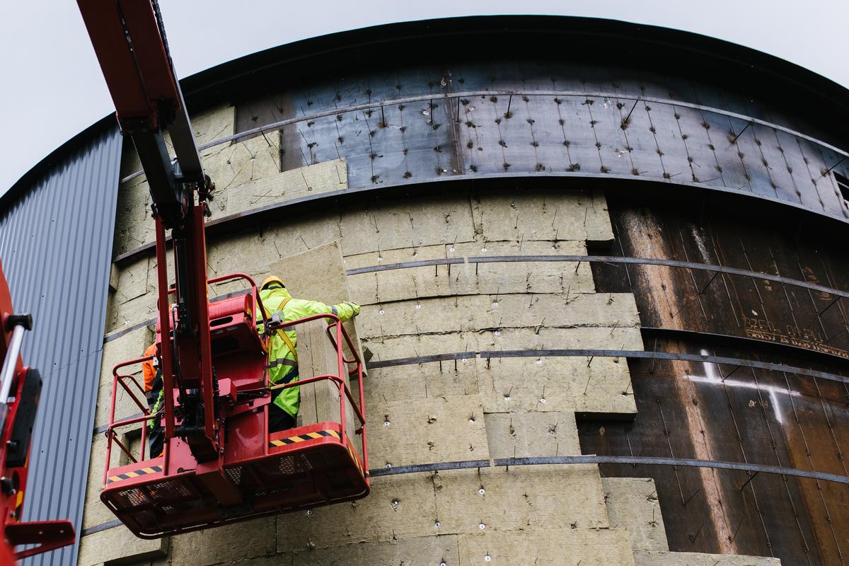Polar Night's "sand battery" being insulated.