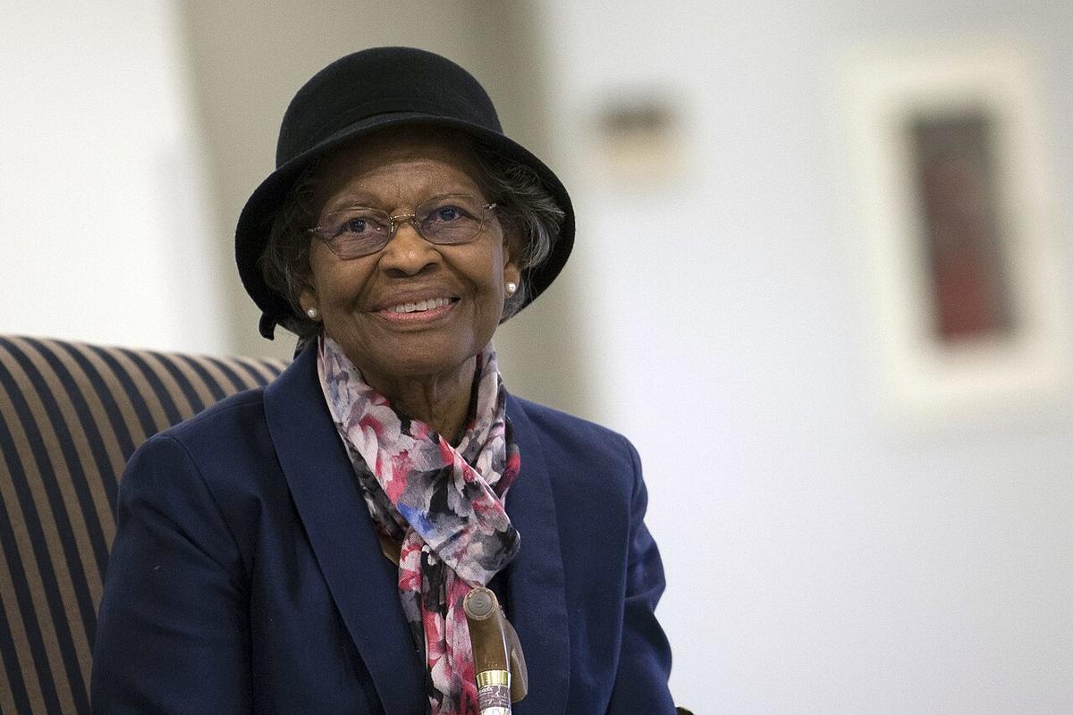Dr. Gladys West is inducted into the Air Force Space and Missile Pioneers Hall of Fame during a ceremony in her honor at the Pentagon in Washington, D.C., Dec. 6, 2018.