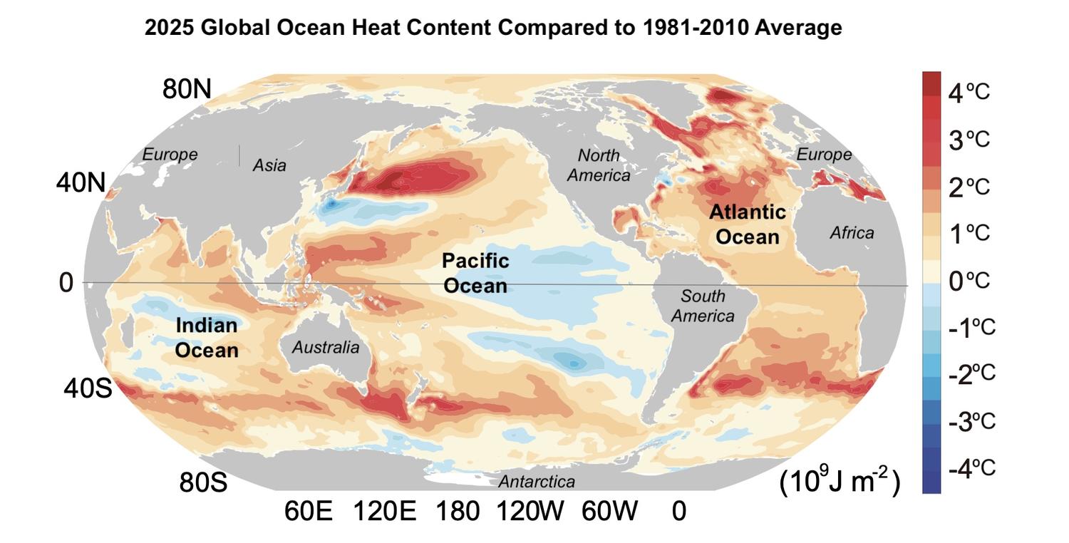 Ocean Temperatures Rise, Storing Heat from Global Warming