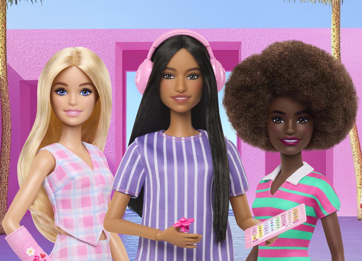 Autistic Barbie and two other Barbies from the Fashionistas line.